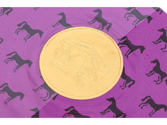 Set Of Ten Gucci Purple And Yellow Horse Stationary Letters