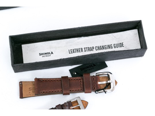 Two Leather Watch Straps, Shinola & Horween