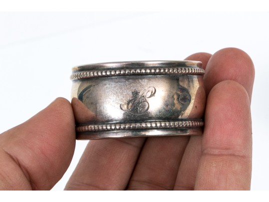 Lot Of Ten Fun Assorted Sterling Silver, Coin Silver And Silver Plated Napkin Rings