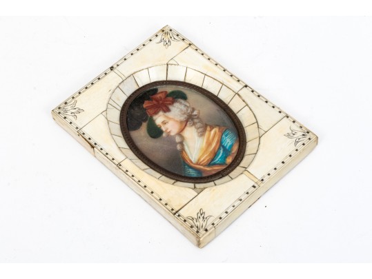 ** 2 Lots Same # ** Image Of A Stately Woman With Bright Red Bow