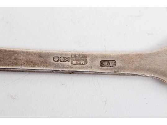 Sterling Sugar Bowl With Russian 84 Silver Spoon