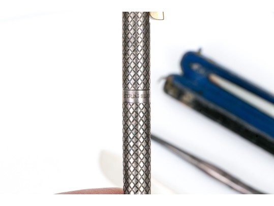 Lot Of Four Writing Instruments Without Ink, Assorted Metals, Including Schaeffer