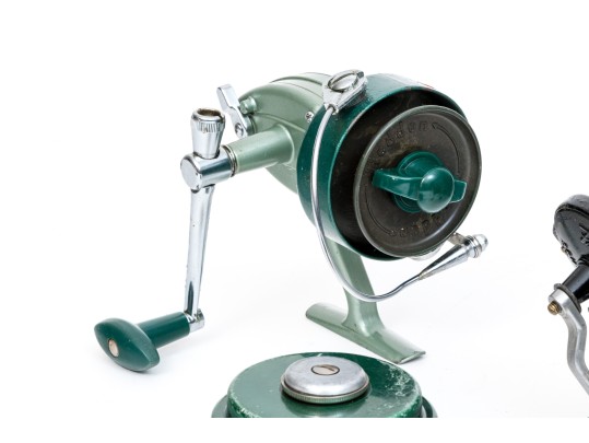 Collection Of Five Vintage Fishing Reels And One Miniature Reel