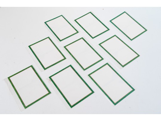 Set Of Ten Gucci Green And Gold-Toned Stationary