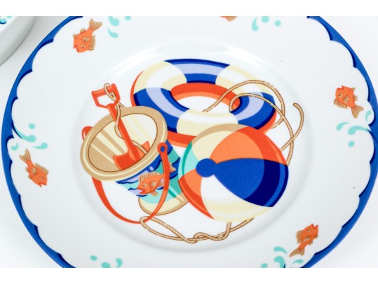 Tiffany & Co. 'Tiffany Seashore' Childs Plate, Bowl And Cup Set