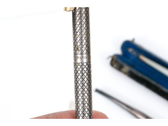 Lot Of Four Writing Instruments Without Ink, Assorted Metals, Including Schaeffer