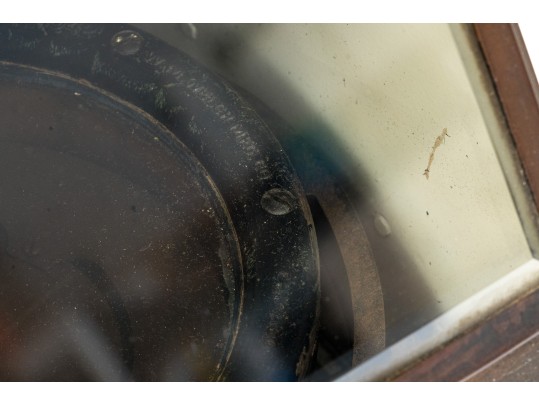 Vintage U.S. Navy Copper Lifeboat Binnacle Compass With Oil Lamp