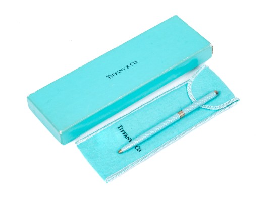 Tiffany & Co. Sterling And Enamel Fishnet Pen