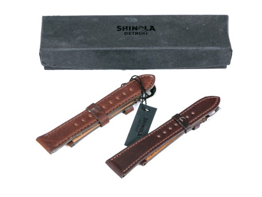 Two Leather Watch Straps, Shinola & Horween