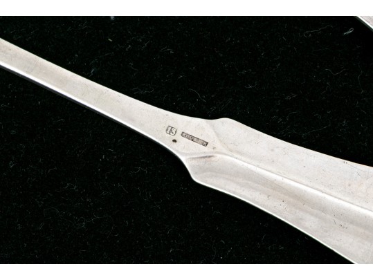 Antique Pair Of Classic Coin Silver Tablespoons