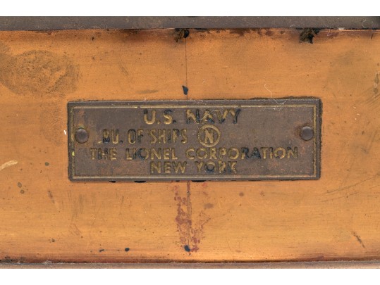 Vintage U.S. Navy Copper Lifeboat Binnacle Compass With Oil Lamp