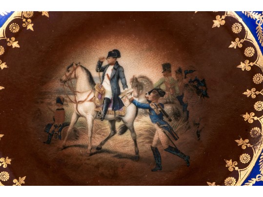 Ornate Nine Piece Tea Set With Gold Gilt