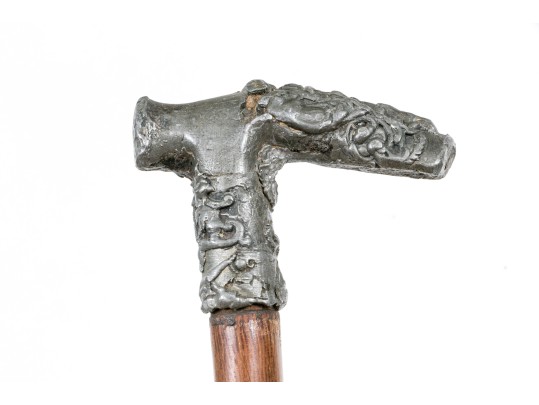 Lot Of Four Assorted Canes And Walking Sticks, Assorted Motifs, Including Mixed Metal