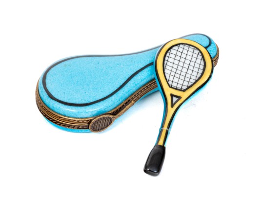 Limoge 'tennis Racket Case And Racket' Box