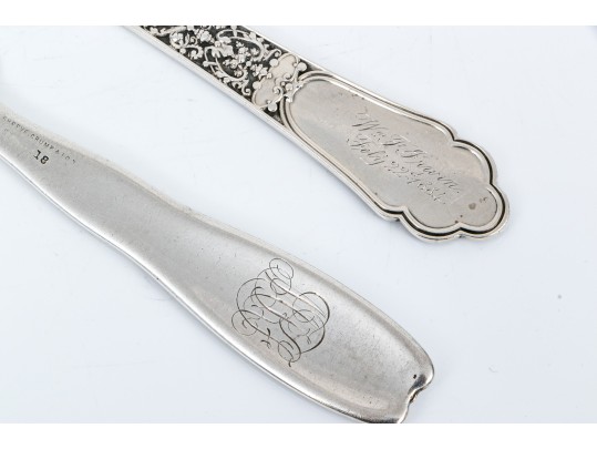 Two Sterling Dinner Or Butter Knives, 3.68 Ozt.