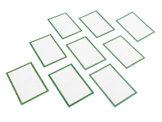 Set Of Ten Gucci Green And Gold-Toned Stationary