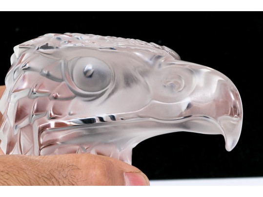 Lalique Crystal Glass Eagle Head