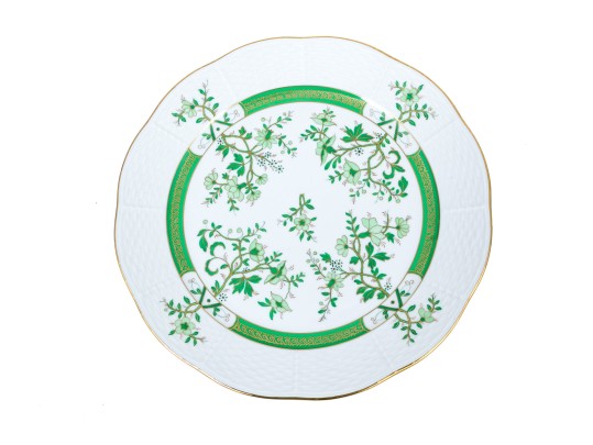 Stunning Herend Green Floral Patterned Dinner Plate