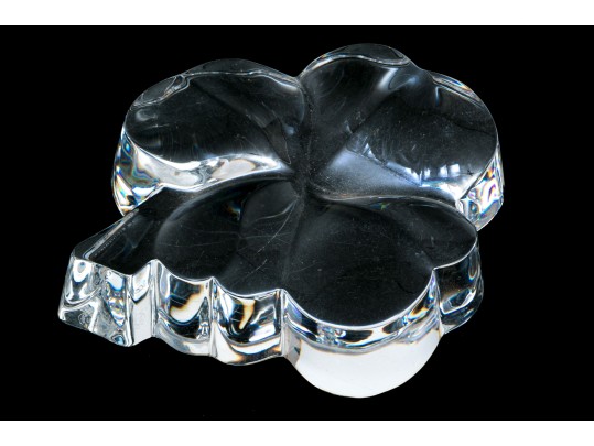 Baccarat Lucky Four Leaf Clover Paperweight