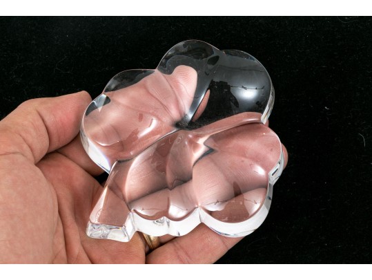 Baccarat Lucky Four Leaf Clover Paperweight
