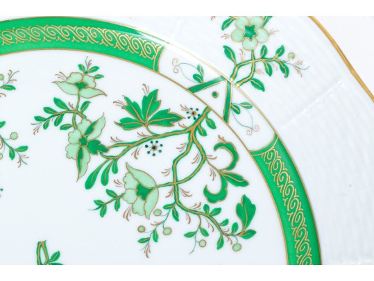 Stunning Herend Green Floral Patterned Dinner Plate