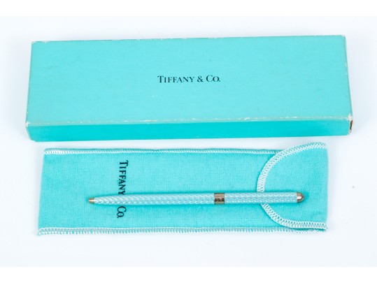 Tiffany & Co. Sterling And Enamel Fishnet Pen