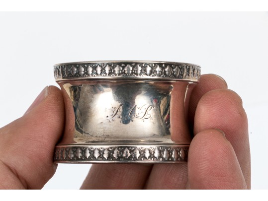 Lot Of Ten Fun Assorted Sterling Silver, Coin Silver And Silver Plated Napkin Rings