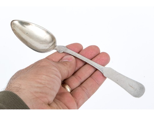 Antique Pair Of Classic Coin Silver Tablespoons