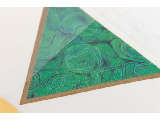 Set Of Ten Gucci Green And Gold-Toned Stationary