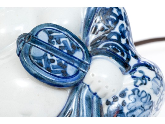 Complimentary Lamp, Buda Figure And Dresser Top Dish.