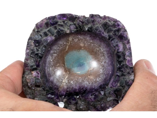 Stunning Agate And Amethyst Carved Ring Dish