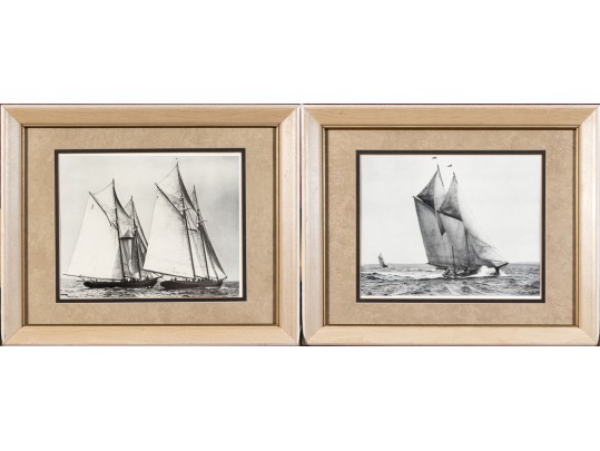 Pair Of Wallace Mac Askill Halftone Printed Ships Photos