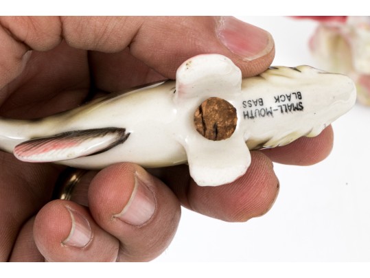 Lot Of Six Pretty Vintage Table Items, Including Fish Salt And Pepper Shaker