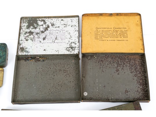 Collection Of Seven Vintage / Antique Tins, Including Rare Aspirin Tin