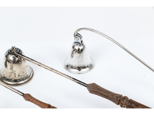 Lot Of Four Assorted Handsome Sterling Silver Candle Snuffers
