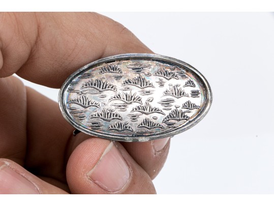 Charming Sterling Woman And Dog Figure