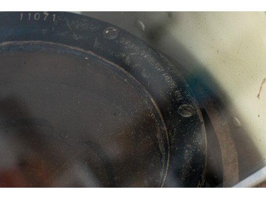 Vintage U.S. Navy Copper Lifeboat Binnacle Compass With Oil Lamp