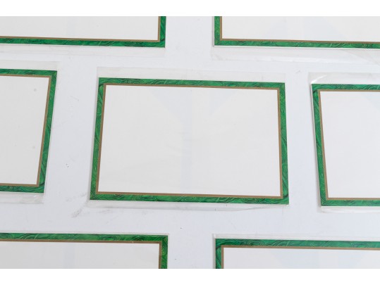 Set Of Ten Gucci Green And Gold-Toned Stationary