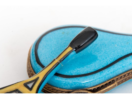 Limoge 'tennis Racket Case And Racket' Box