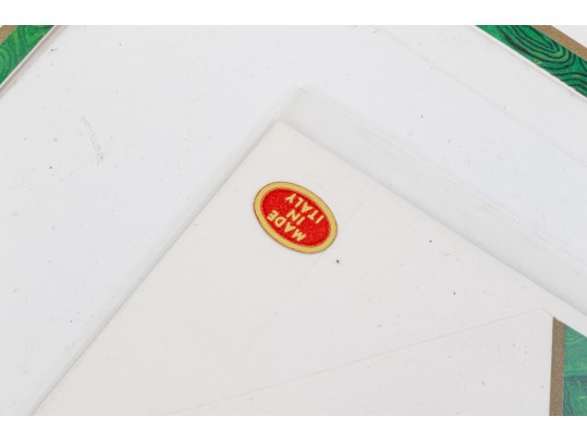 Set Of Ten Gucci Green And Gold-Toned Stationary