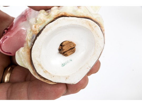 Lot Of Six Pretty Vintage Table Items, Including Fish Salt And Pepper Shaker