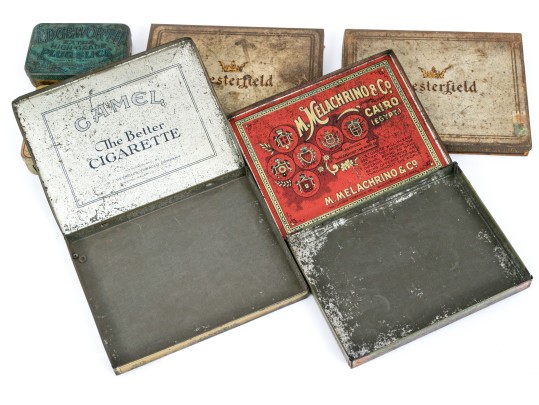 Collection Of Seven Vintage / Antique Tins, Including Rare Aspirin Tin