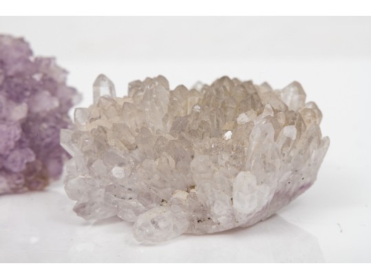 Quartz And Soft Purple Amethyst Clusters, 0.45 Lbs.