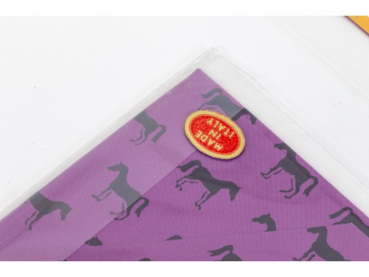 Set Of Ten Gucci Purple And Yellow Horse Stationary Letters