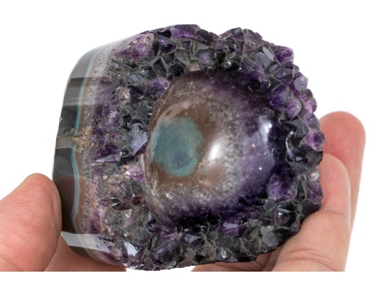 Stunning Agate And Amethyst Carved Ring Dish