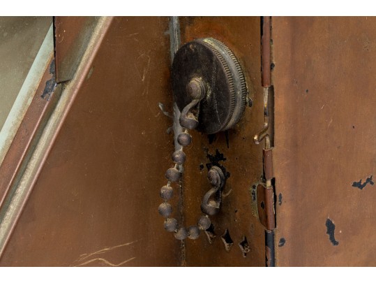Vintage U.S. Navy Copper Lifeboat Binnacle Compass With Oil Lamp
