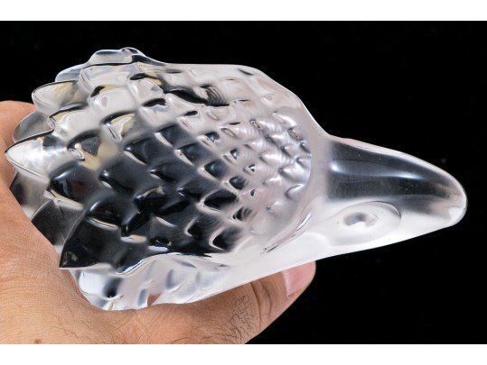 Lalique Crystal Glass Eagle Head