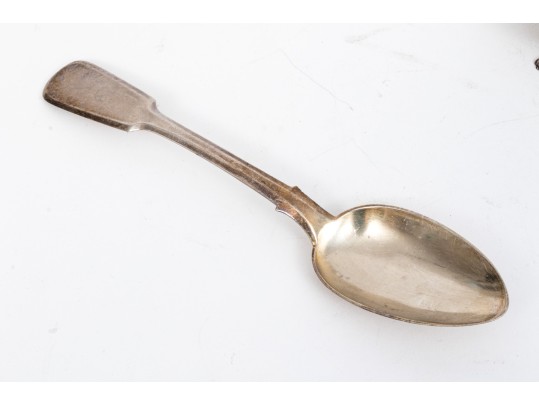 Sterling Sugar Bowl With Russian 84 Silver Spoon