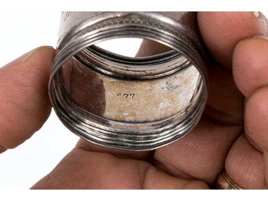 Lot Of Ten Fun Assorted Sterling Silver, Coin Silver And Silver Plated Napkin Rings