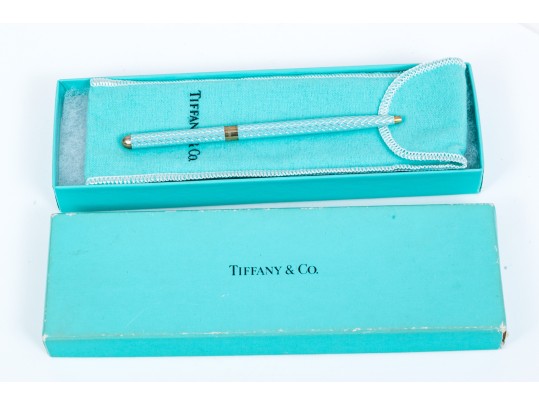 Tiffany & Co. Sterling And Enamel Fishnet Pen